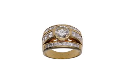 Anello a fascia ornato da diamanti - Gioielli Vintage