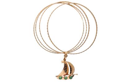 Bracciale a 4 fili con pendente - Gioielli Vintage