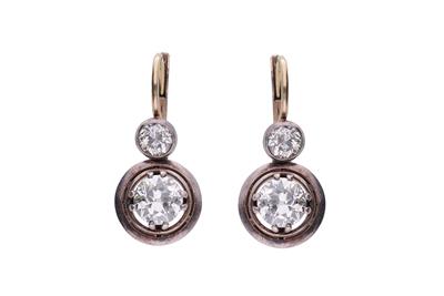 Paio di orecchini con diamanti - Gioielli Vintage