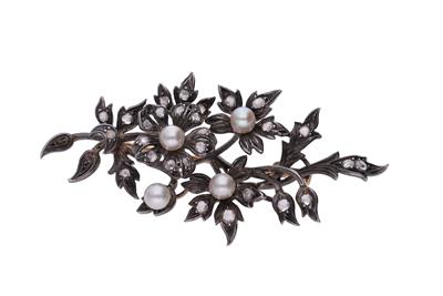 Spilla con diamanti e perle - Gioielli Vintage