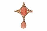 Spilla con corallo - Gioielli Vintage