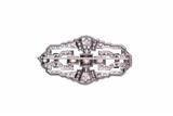 Spilla in stile Deco' con diamanti - Gioielli Vintage