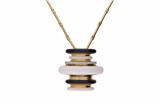 Collana con onice, calcedonio bianco e diamanti - Speciale di Natale Collana con onice, calcedonio bianco e diamanti - Speciale di Natale