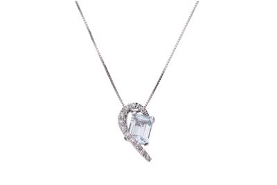 Collana con elemento scorrevole con diamanti e pietra - Asta di San Valentino