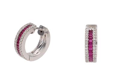 Orecchini con rubini e diamanti - Asta di San Valentino