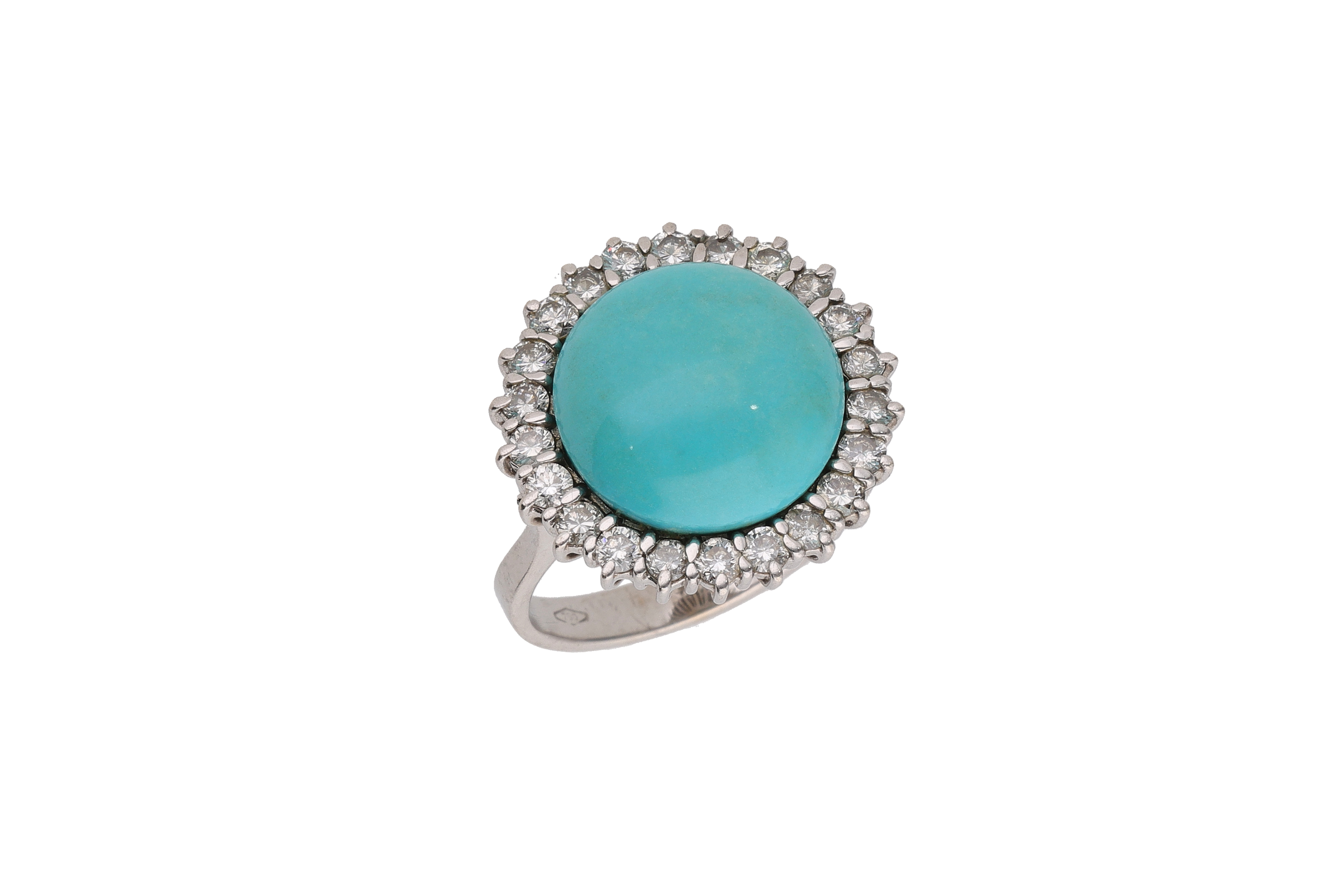 Anello con turchese e diamanti - Asta Preziosi