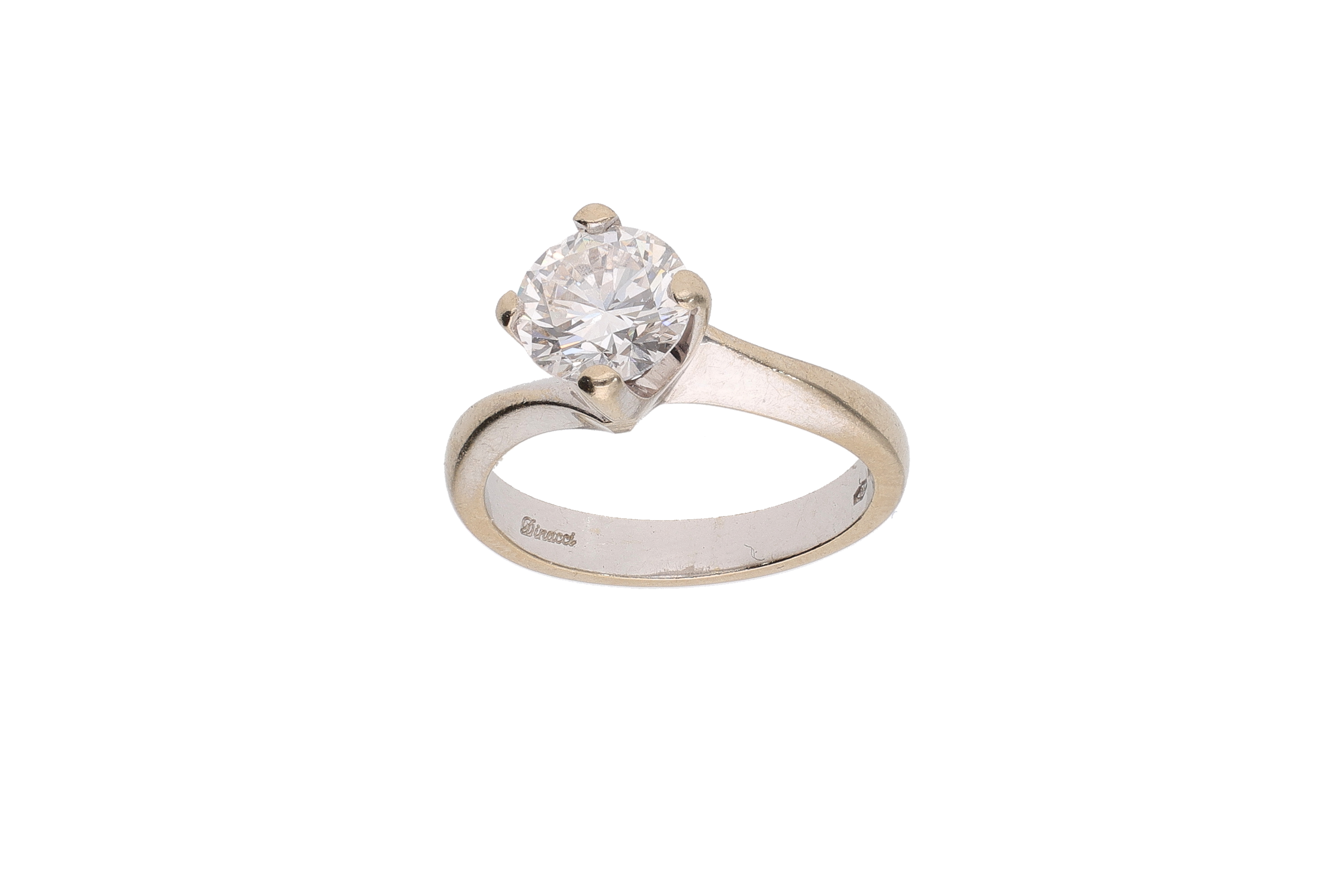 Dinacci, anello solitario con diamante - Asta Preziosi
