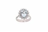 Anello con acquamarina e diamanti - Asta Preziosi Anello con acquamarina e diamanti - Asta Preziosi