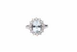 Anello con acquamarina e diamanti - Asta Preziosi Anello con acquamarina e diamanti - Asta Preziosi