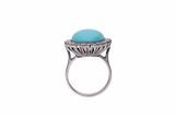 Anello con turchese e diamanti - Asta Preziosi Anello con turchese e diamanti - Asta Preziosi