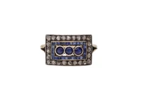 Anello con diamanti, zaffiri e pietre - Vintage mania