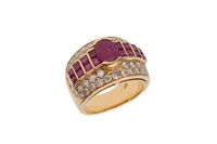 Anello con rubini e diamanti - Vintage mania Anello con rubini e diamanti - Vintage mania