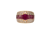 Anello con rubini e diamanti - Vintage mania Anello con rubini e diamanti - Vintage mania