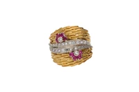 Anello con rubini e diamanti - Vintage mania Anello con rubini e diamanti - Vintage mania