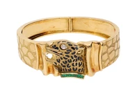 Bracciale con smeraldi, diamante e smalto - Vintage mania Bracciale con smeraldi, diamante e smalto - Vintage mania
