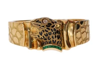 Bracciale con smeraldi, diamante e smalto - Vintage mania Bracciale con smeraldi, diamante e smalto - Vintage mania