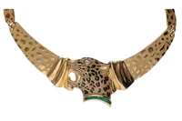 Collier con smeraldi, diamante e smalti - Vintage mania Collier con smeraldi, diamante e smalti - Vintage mania
