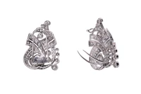 Coppia di spille a doppia clip con diamanti - Vintage mania Coppia di spille a doppia clip con diamanti - Vintage mania