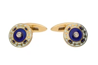 Gemelli con diamanti e smalti - Vintage mania Gemelli con diamanti e smalti - Vintage mania