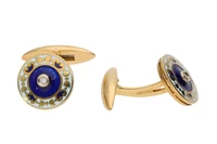 Gemelli con diamanti e smalti - Vintage mania Gemelli con diamanti e smalti - Vintage mania