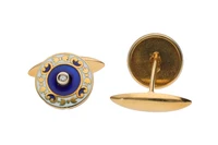 Gemelli con diamanti e smalti - Vintage mania Gemelli con diamanti e smalti - Vintage mania
