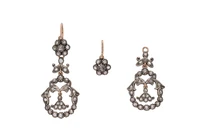 Paio di orecchini con diamanti - Vintage mania Paio di orecchini con diamanti - Vintage mania