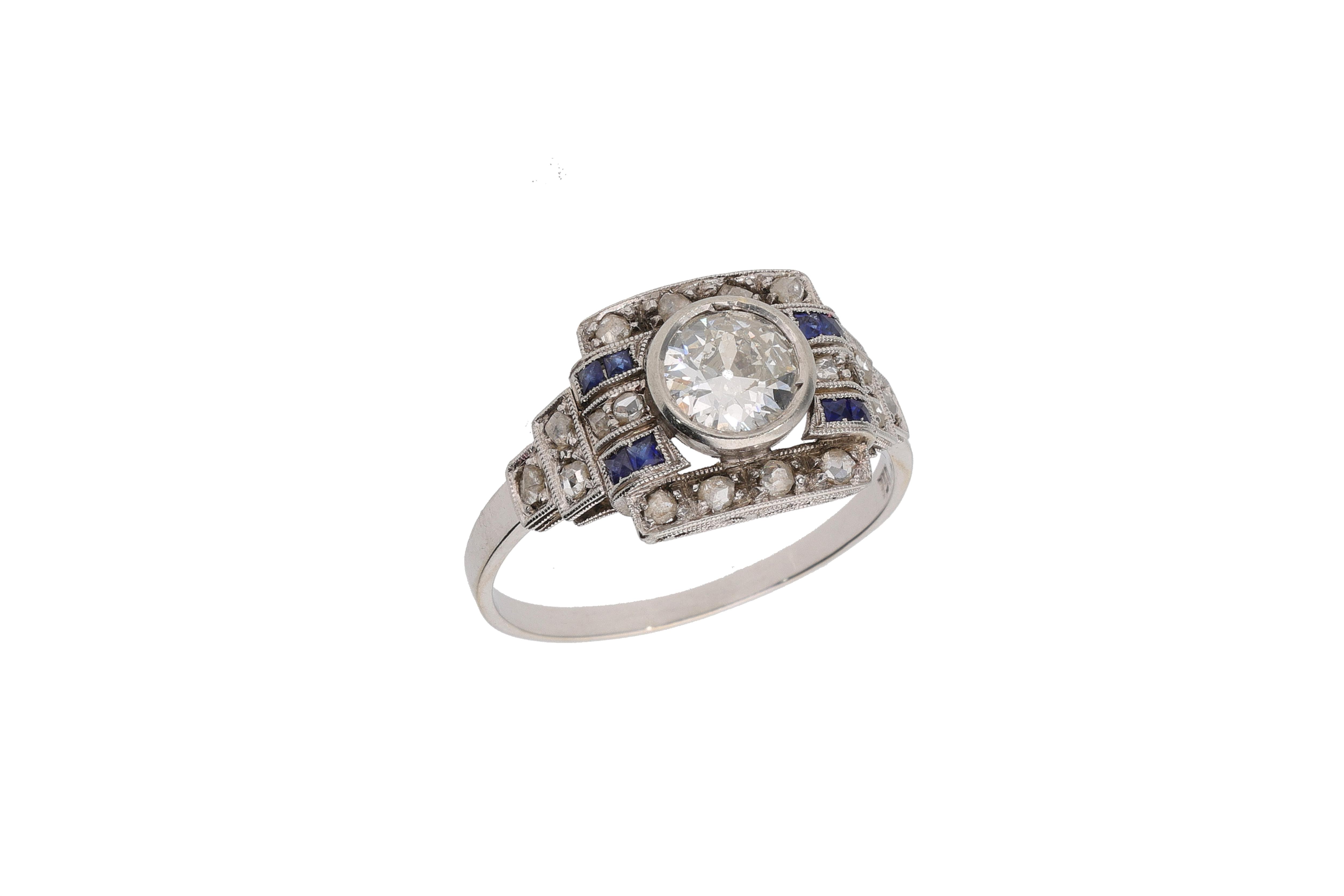 Anello con diamanti e pietre - Vintage mania