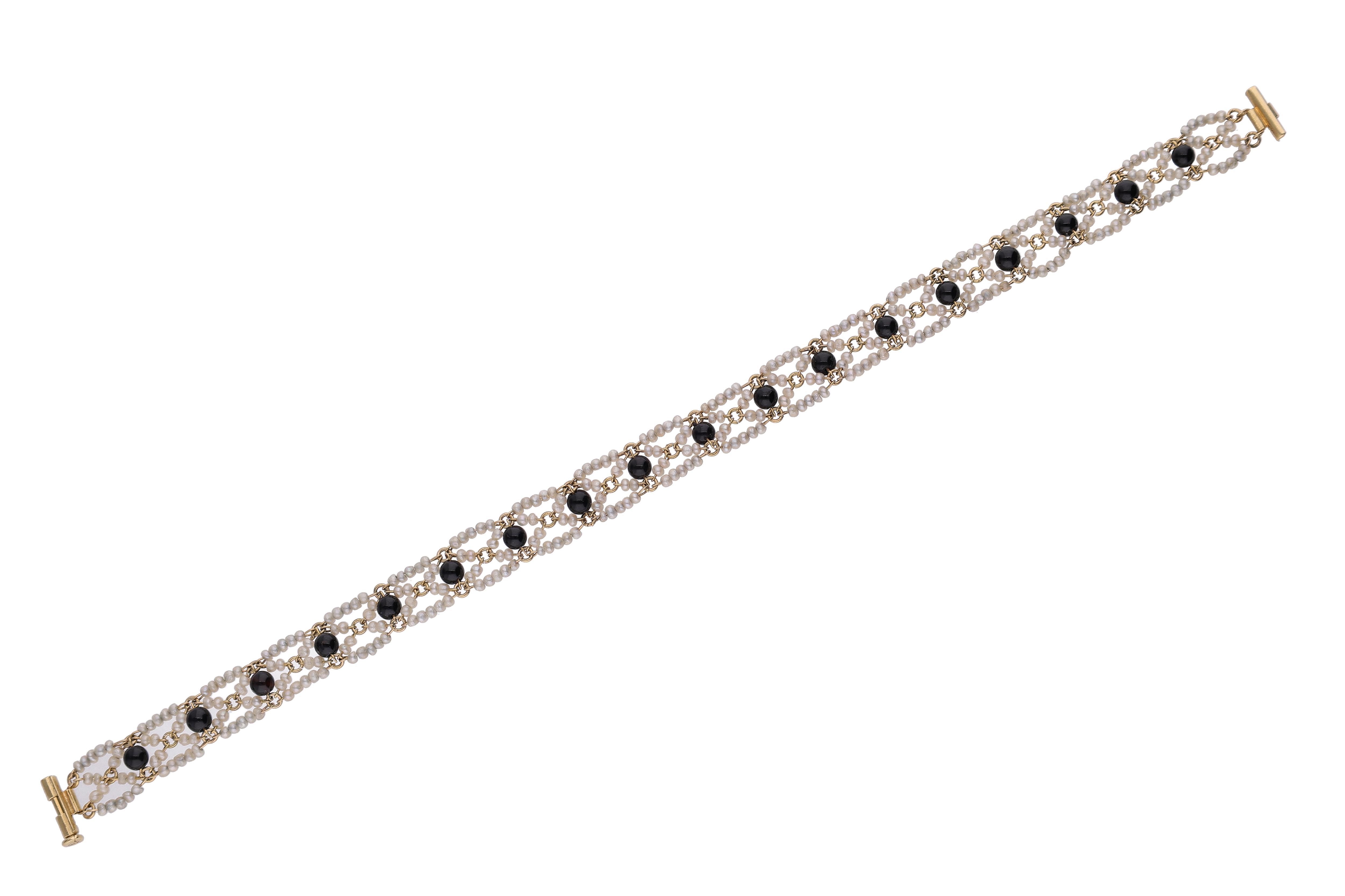 Bracciale con perline e pietre - Vintage mania