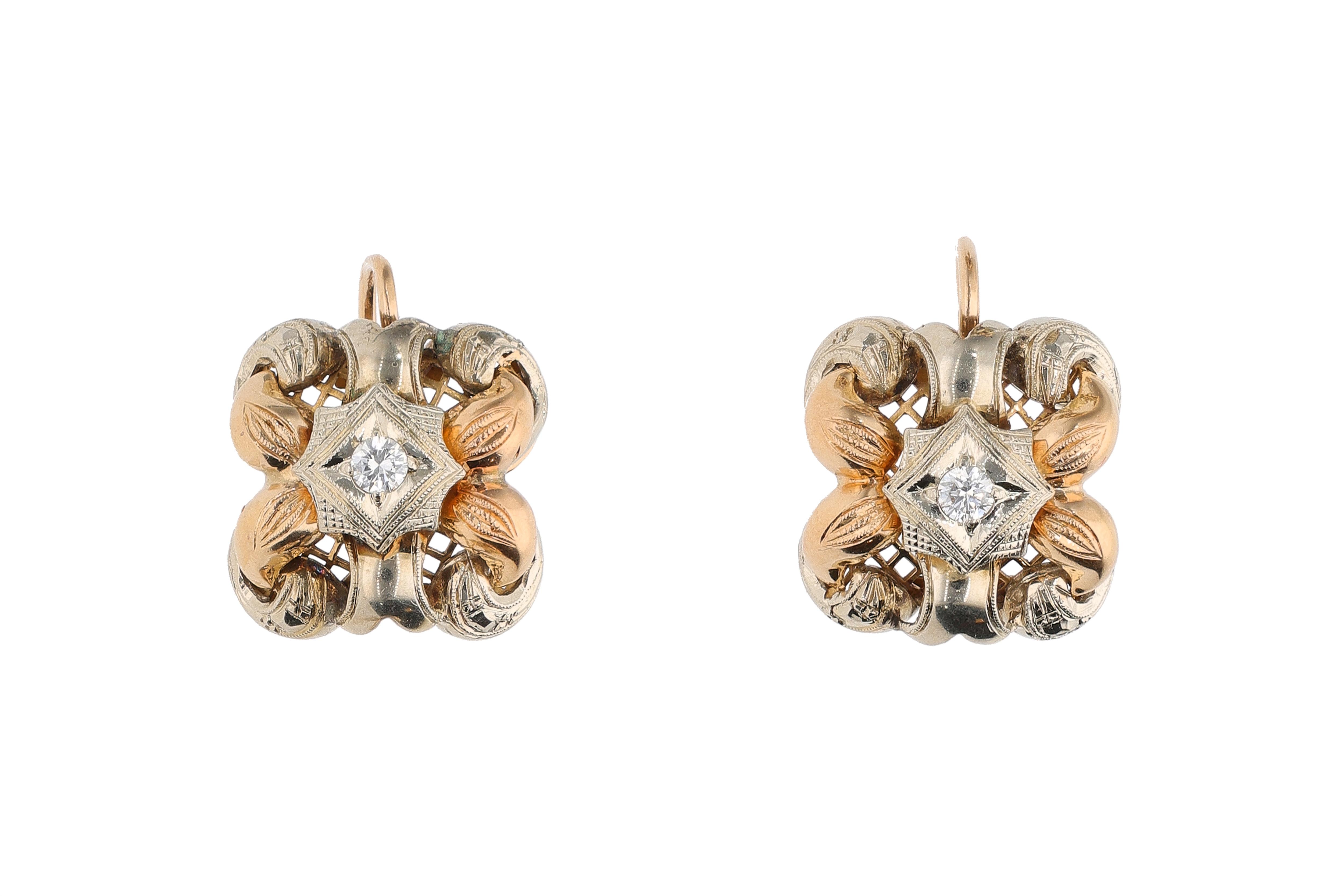 Orecchini con diamanti - Vintage mania