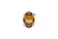 Anello con quarzo e diamanti - Asta Speciale Tesori d'autunno
