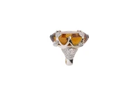 Anello con quarzo e diamanti - Asta Speciale Tesori d'autunno