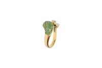 Anello con smeraldi, diamanti e diamanti colorati - Asta Speciale Tesori d'autunno
