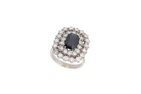 Anello con zaffiro e diamanti - Asta Speciale Tesori d'autunno