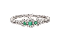 Bracciale con smeraldi e diamanti - Asta Speciale Tesori d'autunno