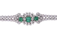 Bracciale con smeraldi e diamanti - Asta Speciale Tesori d'autunno