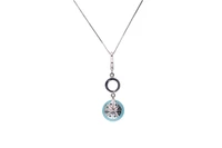 Collana con ciondolo di turchese e diamanti - Asta Speciale Tesori d'autunno