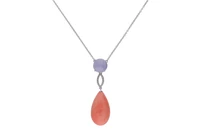 Collier con corallo, pietra di luna e diamanti - Asta Speciale Tesori d'autunno