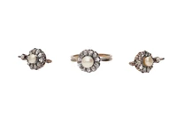 Orecchini e anello con perle e diamanti - Asta Speciale Tesori d'autunno