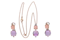 Orecchini e collier con ametiste, coralli e diamanti - Asta Speciale Tesori d'autunno