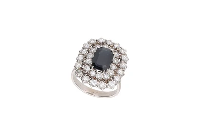Anello con zaffiro e diamanti - Asta Speciale Tesori d'autunno