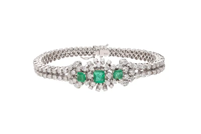 Bracciale con smeraldi e diamanti - Asta Speciale Tesori d'autunno
