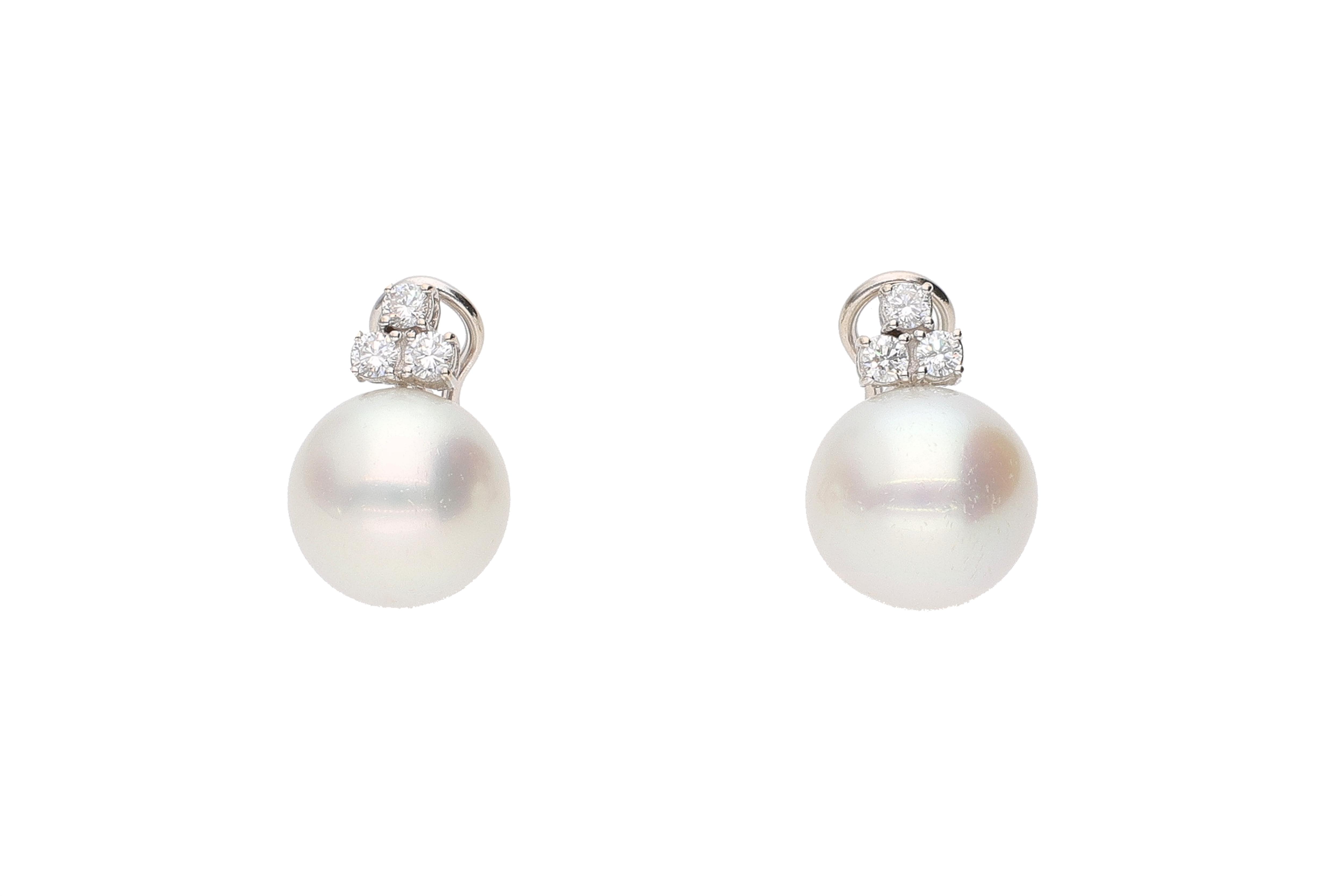 Orecchini con perle Mari del Sud e diamanti - Asta Speciale Tesori d'autunno