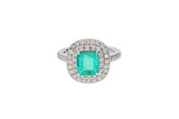 Anello con smeraldo e diamanti - Asta Speciale Natale