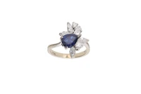 Anello con zaffiro e diamanti - Asta Speciale Natale