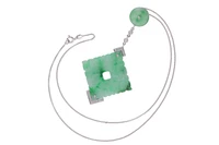 Collana con ciondolo in pietra verde e diamanti - Asta Speciale Natale