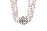 Collana di perle con chiusura di diamanti - Asta Speciale Natale