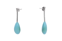 Orecchini con turchese e diamanti - Asta Speciale Natale