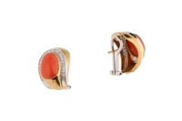 Salvini, orecchini con corallo e diamanti - Asta Speciale Natale