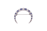 Spilla con zaffiri e diamanti - Asta Speciale Natale