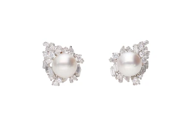 Meister, orecchini con perle Mari del Sud e diamanti - Asta Speciale Natale